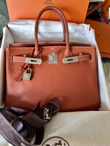 HERMÈS BIRKIN BAG 30 SANGUINE PALLADIUM HARDWARE