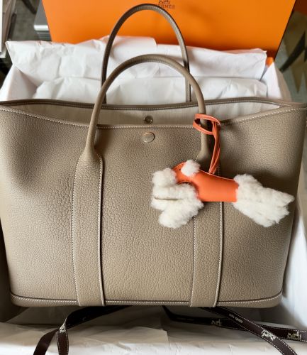 HERMÈS GARDEN PARTY HANDTASCHE ETOUPE CLEMENCE