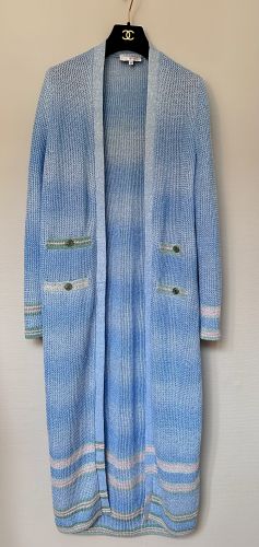 CHANEL CARDIGAN LONG IN BLUE CHANEL CARDIGAN LONG IN BLUE