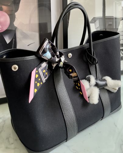 HERMÈS GARTEN PARTY 36 BLACK TOILE H