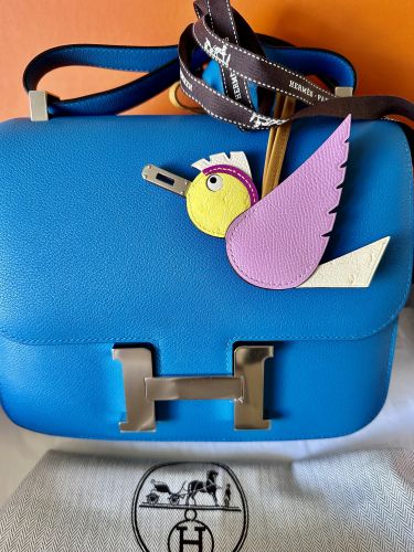 HERMÈS CONSTANCE 24 BLUE ZANZIBAR EVERCOLOUR PALLADIUM HARDWARE HERMÈS CONSTANCE 24 BLUE ZANZIBAR EVERCOLOUR PALLADIUM HARDWARE
