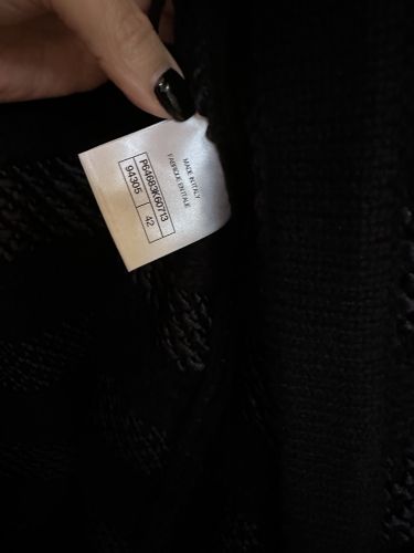 CHANEL MANTEL LONG IN BLACK