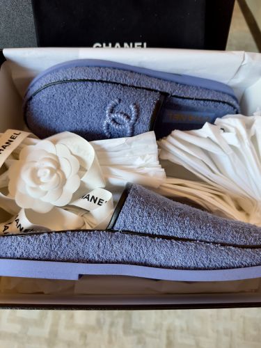 CHANEL MULES IN BLUE NOIR