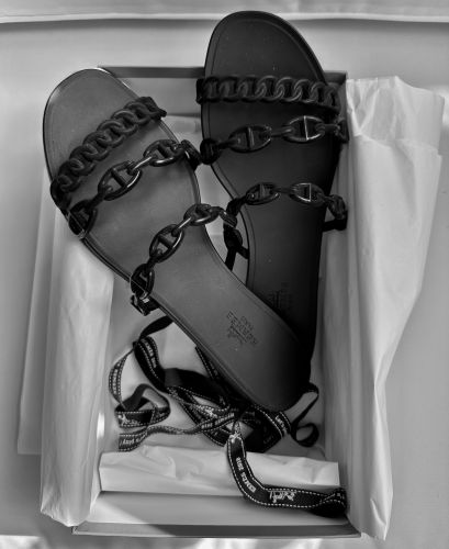 HERMÈS SANDALEN CHAINE D´ANCRE BLACK HERMÈS SANDALEN CHAINE D´ANCRE BLACK
