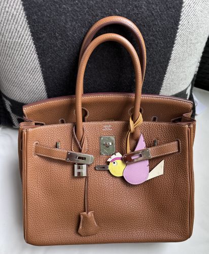 HERMÈS BIRKIN BAG 30 GOLD TOGO PALLADIUM HARDWARE