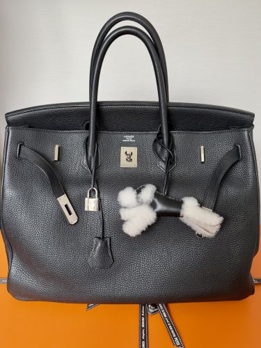 HERMES BIRKIN BAG 40 BLACK TOGO LEDER PALLADIUM HARDWARE HERMES BIRKIN BAG 40 BLACK TOGO LEDER PALLADIUM HARDWARE