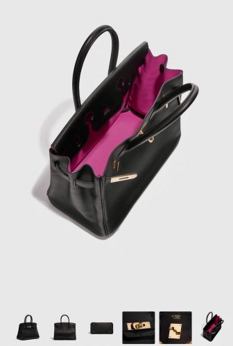 HERMÈS BIRKIN 30 HSS SPECIAL ORDER BLACK ROSE POURPRE SWIFT GOLD HARDWARE