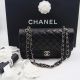 CHANEL CLASSIC BAG SCHWARZ SILBER DOUBLE FLAP 