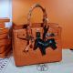HERMÈS BIRKIN BAG 30 ORANGE OSTRICH PALLADIUM HARDWARE