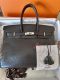 HERMÈS BIRKIN 35 OSTRICH BLACK PALLADIUM  HARDWARE