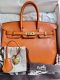 HERMÈS BIRKIN BAG 25 ORANGE SWIFT GOLD HARDWARE