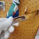 HERMÉS BIRKIN 35 OSTRICH SAFRAN PALLADIUM  HARDWARE