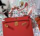 HERMÉS KELLY  BAG 35 ROSE JAIPUR SELLIER EPSOM GOLD HARDWARE
