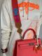 HERMÉS KELLY  BAG 28  ROSE TEXAS SELLIER EPSOM PALLADIUM HARDWARE