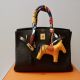 HERMÉS BIRKIN BAG 35 HAVANE CLEMENCE GOLD HARDWARE