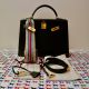 HERMÉS KELLY BAG 32 BLACK BOX LEDER GOLD HARDWARE 