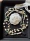 CHANEL NECKLACE LANGE HALSKETTE GOLD TON STEINE