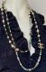 CHANEL NECKLACE LANGE HALSKETTE GOLD TON STEINE