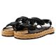 CHANEL DAD SANDALEN STYLISH BAST NETZ IN SCHWARZ