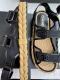 CHANEL DAD SANDALEN STYLISH BAST NETZ IN SCHWARZ