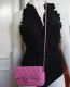 CHANEL UMHÄNGETASCHE BAG IN PINK LEDER METALL IN SILBER TON