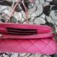 CHANEL UMHÄNGETASCHE BAG IN PINK LEDER METALL IN SILBER TON