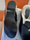 HERMÈS CARLOTTA CLOGS BLACK LEATHER WITH SHEARLING