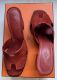 HERMÈS ABSATZSANDALEN WILDLEDER IN ROST ORANGE