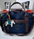 HERMÈS REISETASCHE NAVY BLUE TOILE  PALLADIUM HARDWARE