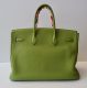 HERMÉS BIRKIN BAG 35 VERT ANIS TOGO PALLADIUM HARDWARE