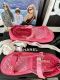 CHANEL DAD SANDALS PINK ROSA LEDER GOLDFARBENES CC