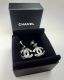 CHANEL ORRINGE IN SILBER TON METAL MIT STRASS STEINEN