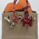 HERMÉS BIRKIN BAG 35 TRENCH TOGO LEDER  PALLADIUM
