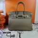 HERMÈS BIRKIN BAG 35 ETOUPE TOGO PALLADIUM HARDWARE