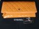 CHANEL CLUTCH FLAP IN ORANGE SILBER HARDWARE