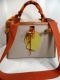HERMES KELLY BAG 35 TOILE H BARENIA LEDER GOLD HARDWARE
