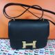 HERMÉS CONSTANCE  MINI 18 BLACK VEAU EPSOM GOLD HARDWARE
