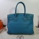 HERMÈS BIRKIN BAG 30 BLUE JEAN TOGO PALLADIUM HARDWARE