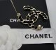 CHANEL BROSCHE CC IN GOLD TON METAL 