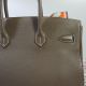 HERMÈS BIRKIN BAG 35 ETOUPE TOGO PALLADIUM HARDWARE