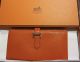 HERMES WALLET BEARN SOUFFLET ORANGE CHEVRE LEDER
