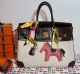HERMÉS BIRKIN BAG 35 TOILE BARENIA  BRAUN HARDWARE GOLD