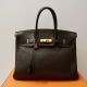 HERMÉS BIRKIN BAG 35 HAVANE CLEMENCE GOLD HARDWARE
