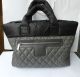 CHANEL COCCON BAG SHOPPER GRAY/ BLACK LARGE