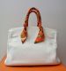 HERMÉS BIRKIN BAG 35 WEISS CLEMENCE LEDER PALLADIUM HARDWARE
