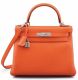 HERMÉS KELLY RETOURNÉ 25 ORANGE TOGO PALLADIUM HARDWARE