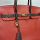 HERMÈS BIRKIN BAG 35 ROUGE VIF EBENE TOGO GOLD HW