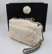 CHANEL 19 FLAP BAG SHEARLING SHEEPSKIN BEIGE