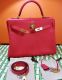 HERMÉS KELLY RETOURNÉ 32 ROSE EXTREME CLEMENCE GOLD HARDWARE