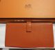 HERMES WALLET BEARN SOUFFLET ORANGE CHEVRE LEDER
